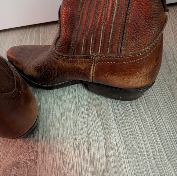 Joe Sanchez Vintage Brown Cowboy Boots - Picture 7 of 9